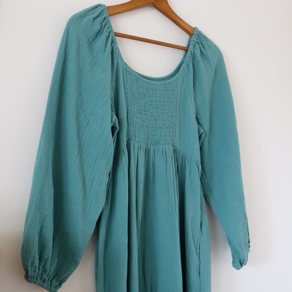 Universal Threads Teal Muslin Maxi Dress - Picture 2 of 4